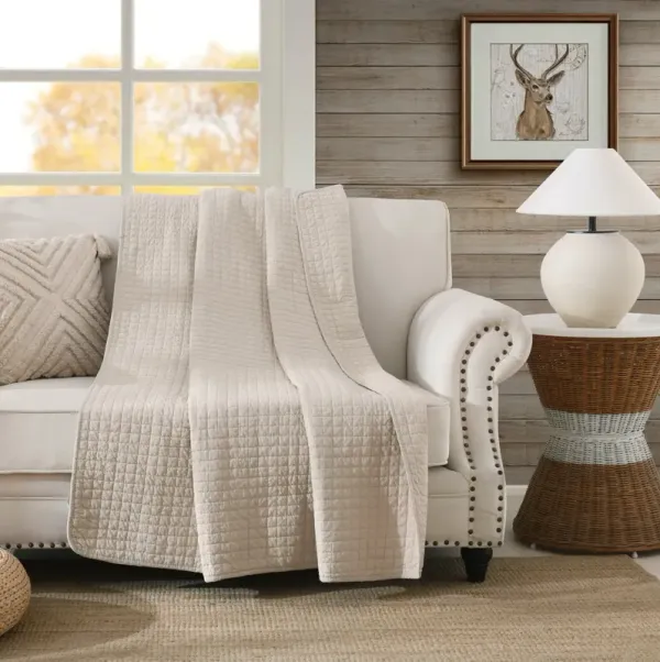 MarCielo 100% Cotton Quilted Throw  50 x 60 inches