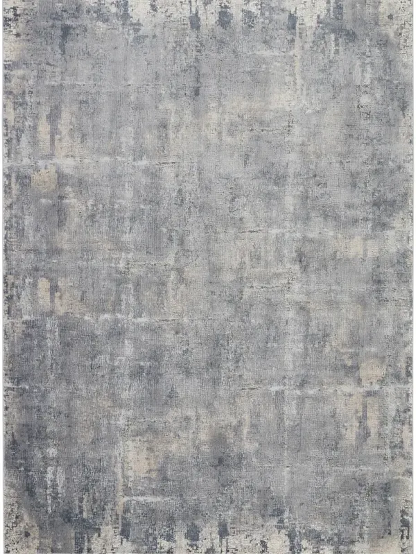 Rustic Textures RUS06 Gray/Beige 7’10” x Round Rug