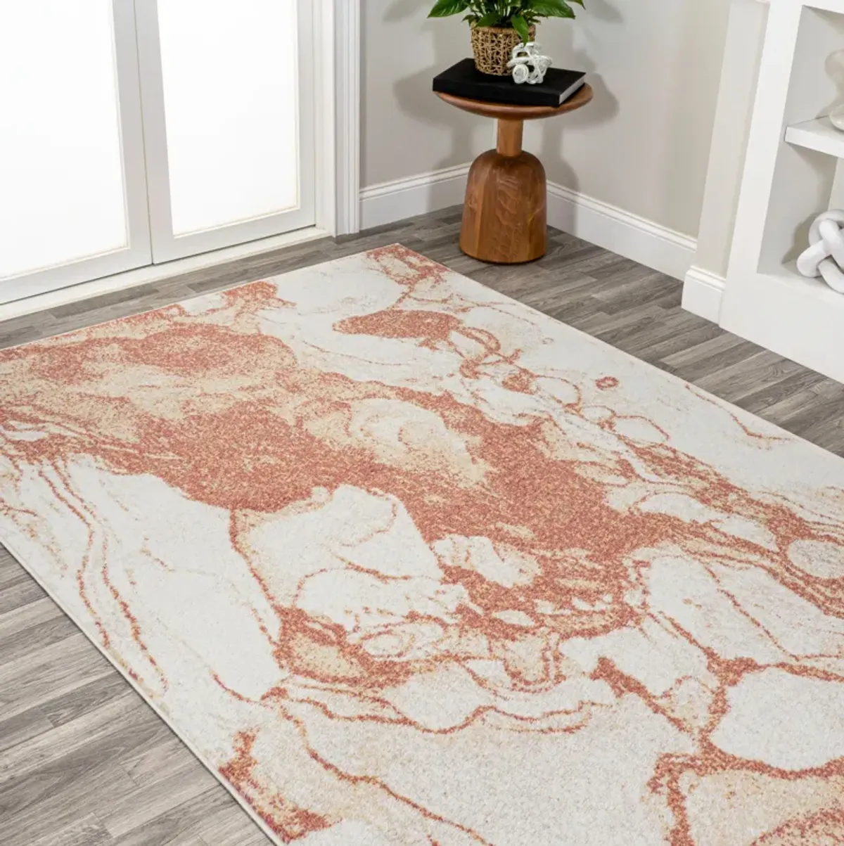 Marmo Abstract Marbled Modern Area Rug