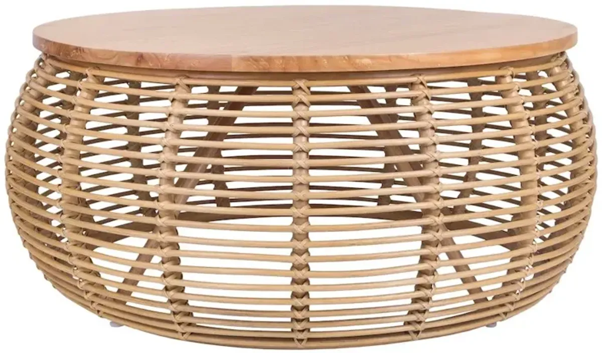 New Pacific Direct Iris Rattan Round Coffee Table