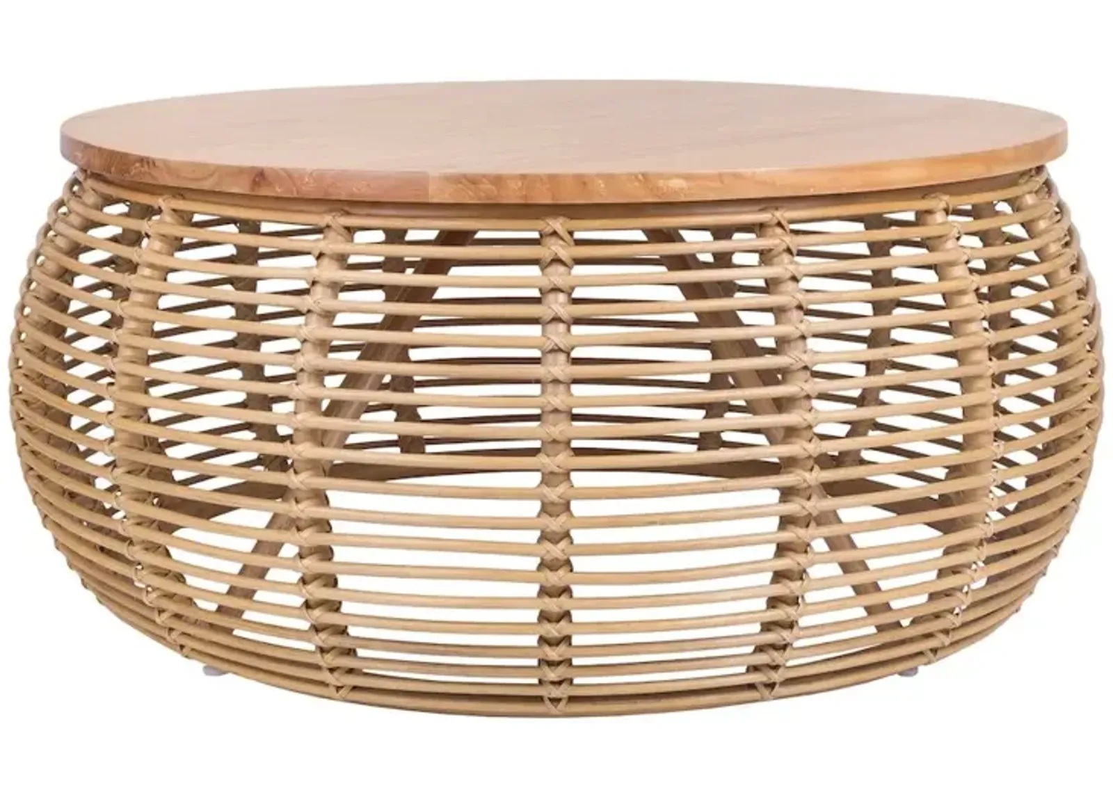 New Pacific Direct Iris Rattan Round Coffee Table