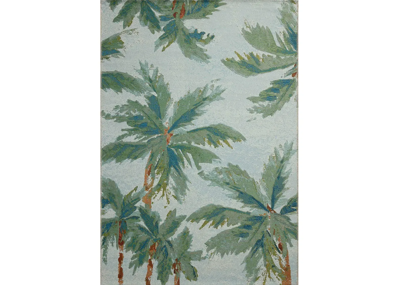 Botanical Sky/Green 3'3"x3'3" Round Rug