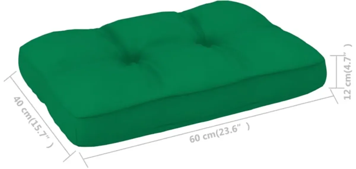 vidaXL Pallet Sofa Cushion Green 23.6"x15.7"x4.7"