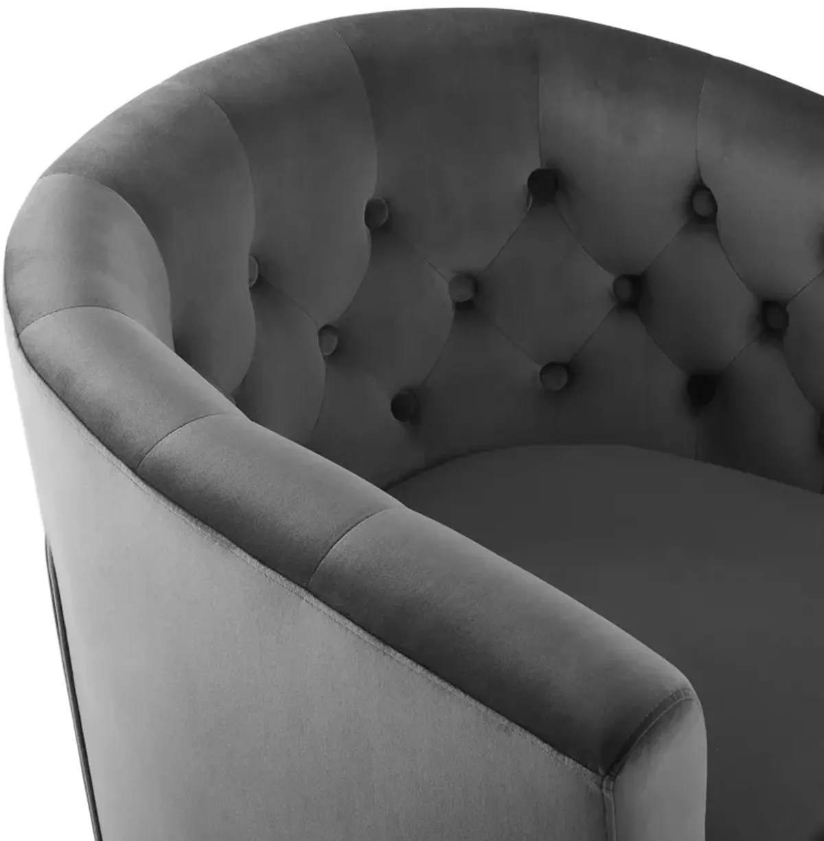 Prospect Tufted Performance Velvet Swivel Armchair