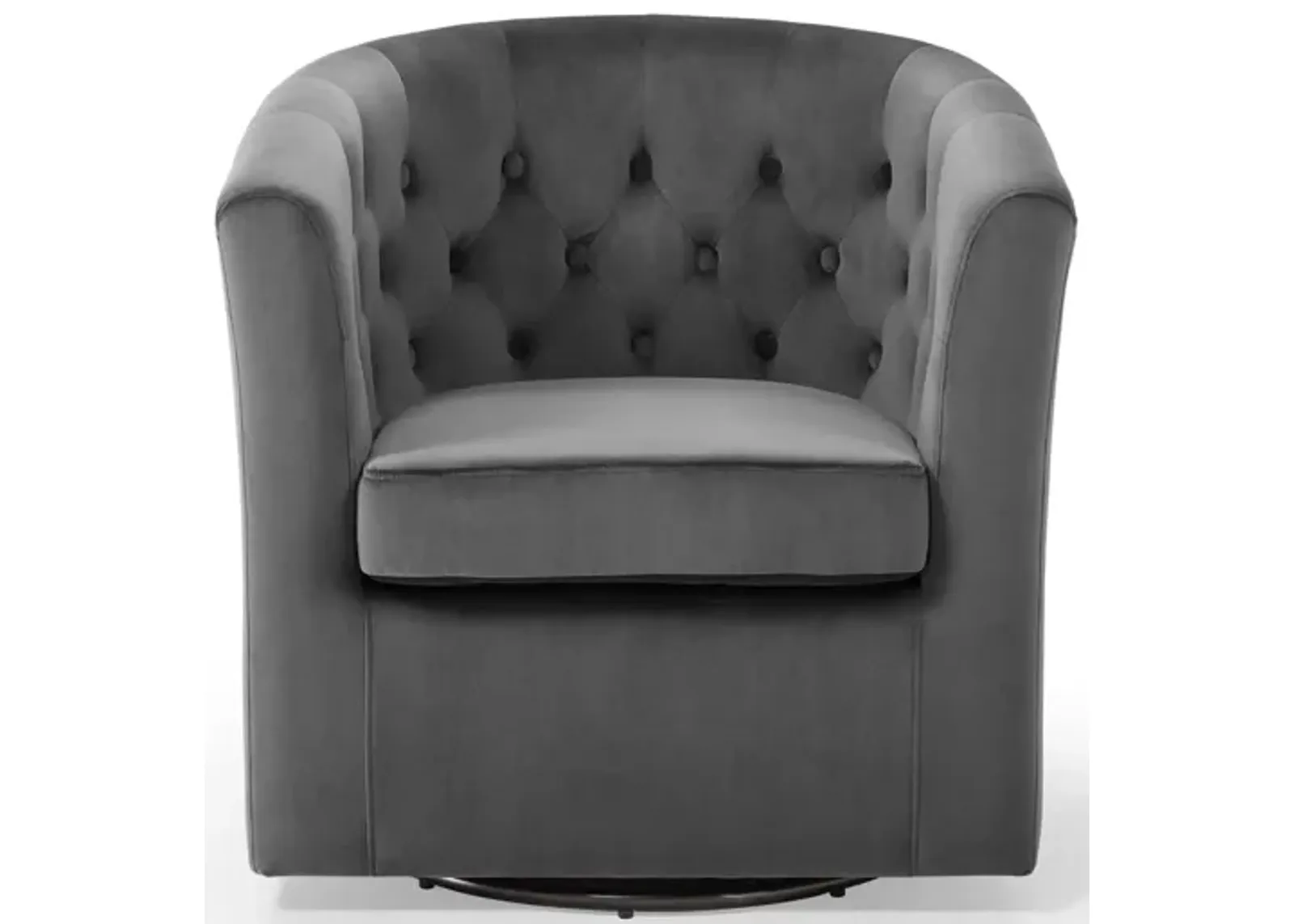 Prospect Tufted Performance Velvet Swivel Armchair