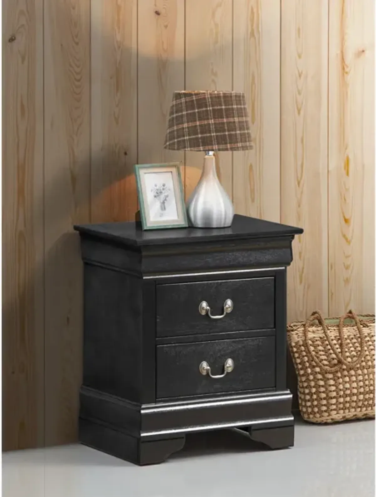 Louis Philippe 2-Drawer Nightstand (24 in. H X 22 in. W X 16 in. D)