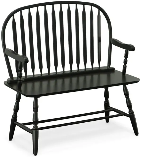 Carolina Living Windsor Bench - Antique Black