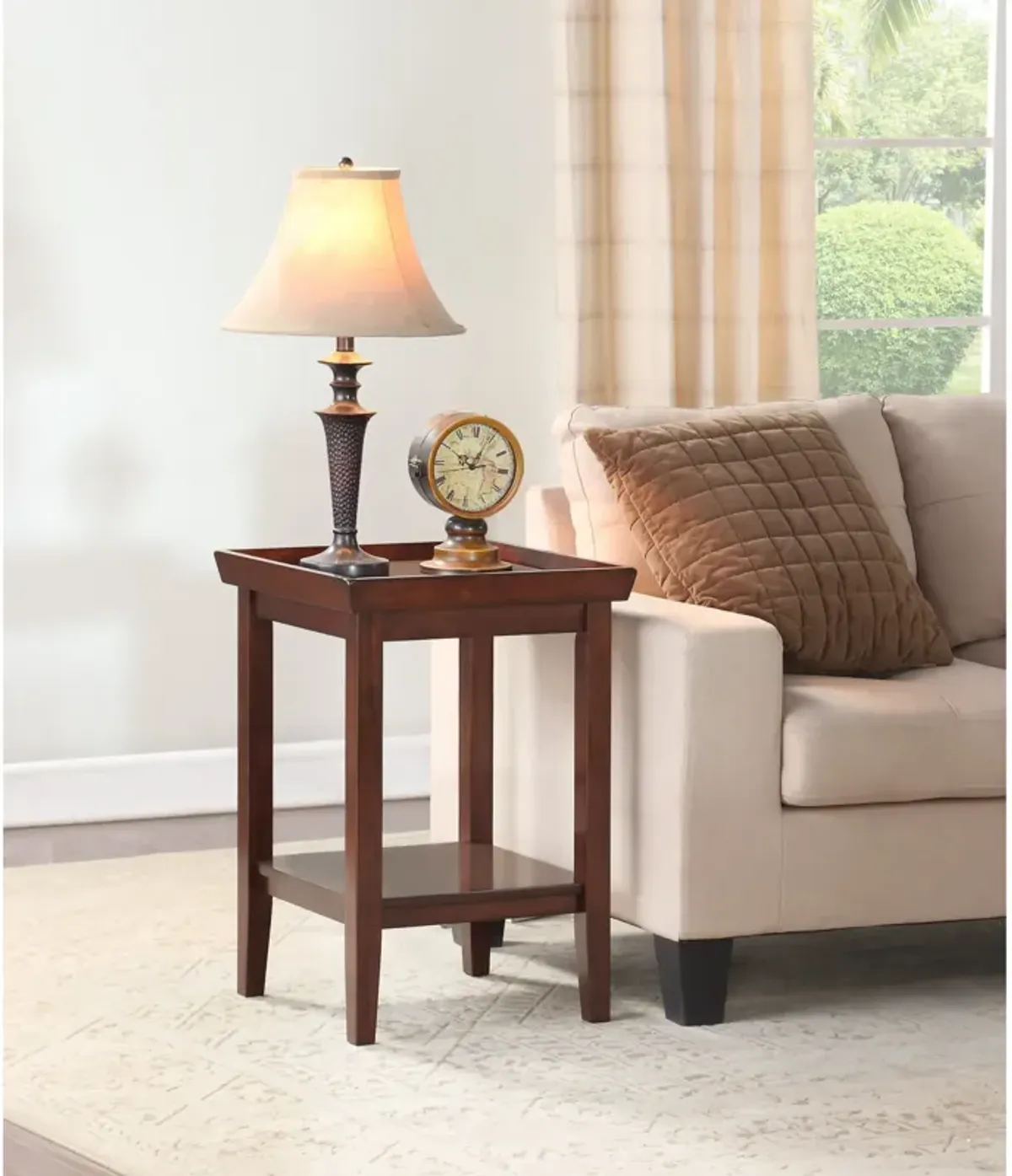 Convenience Concepts Ledgewood End Table, Espresso