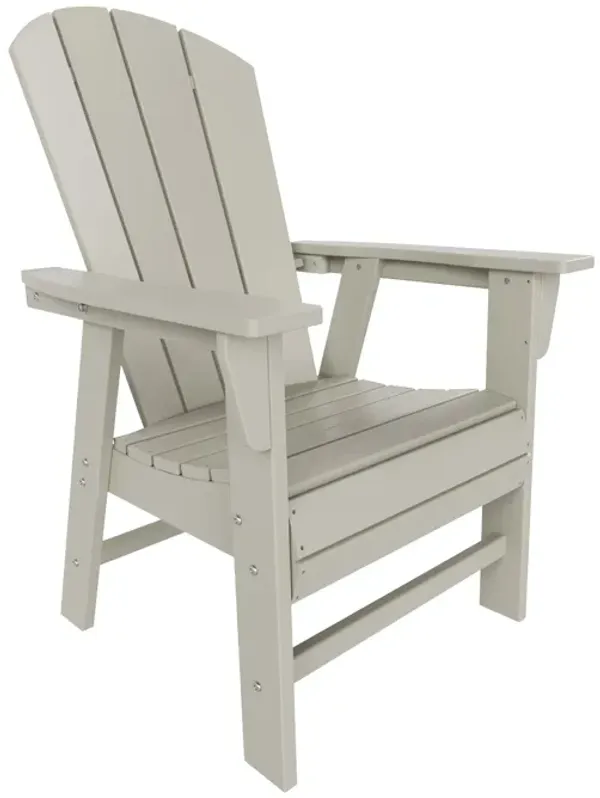 WestinTrends Malibu Outdoor Patio HDPE Plastic Adirondack Dining Chair