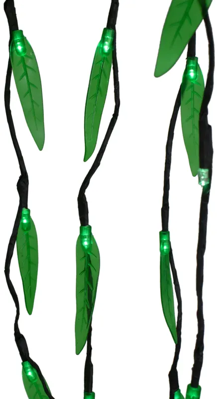 6' Lighted Christmas Willow Tree Outdoor Decoration - Green LED Lights