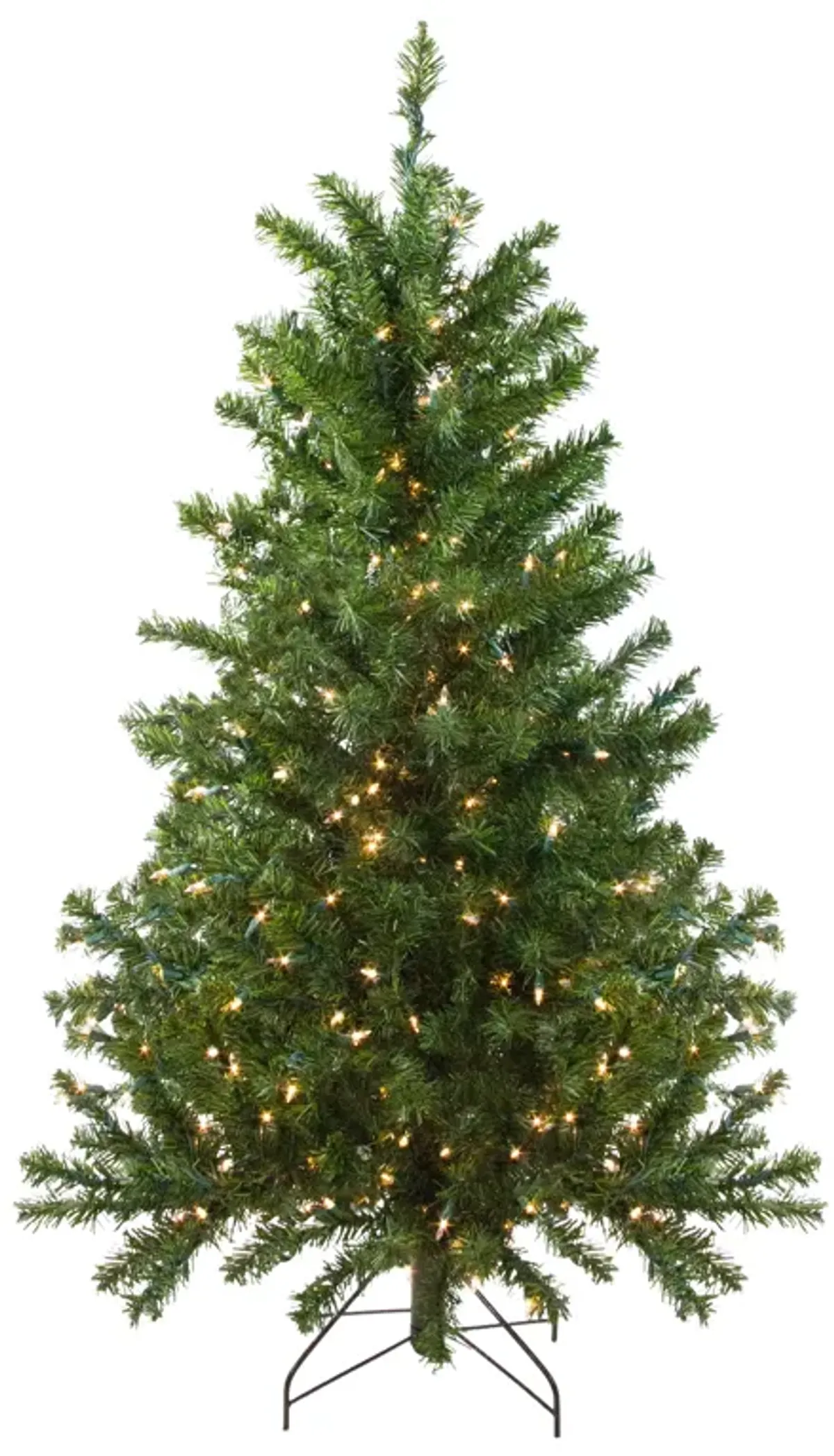 4' Pre-Lit Canadian Pine Medium Artificial Christmas Tree - Clear Lights