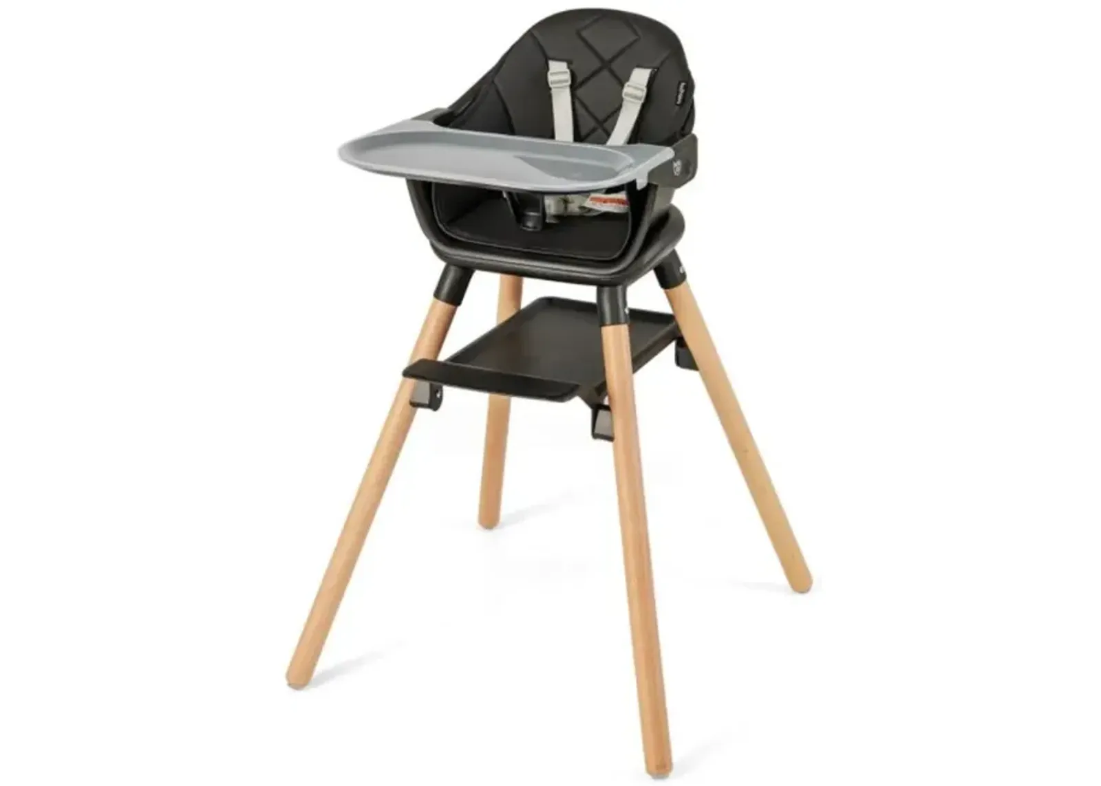 Hivvago 6 in 1 Convertible Highchair with Safety Harness and Removable Tray