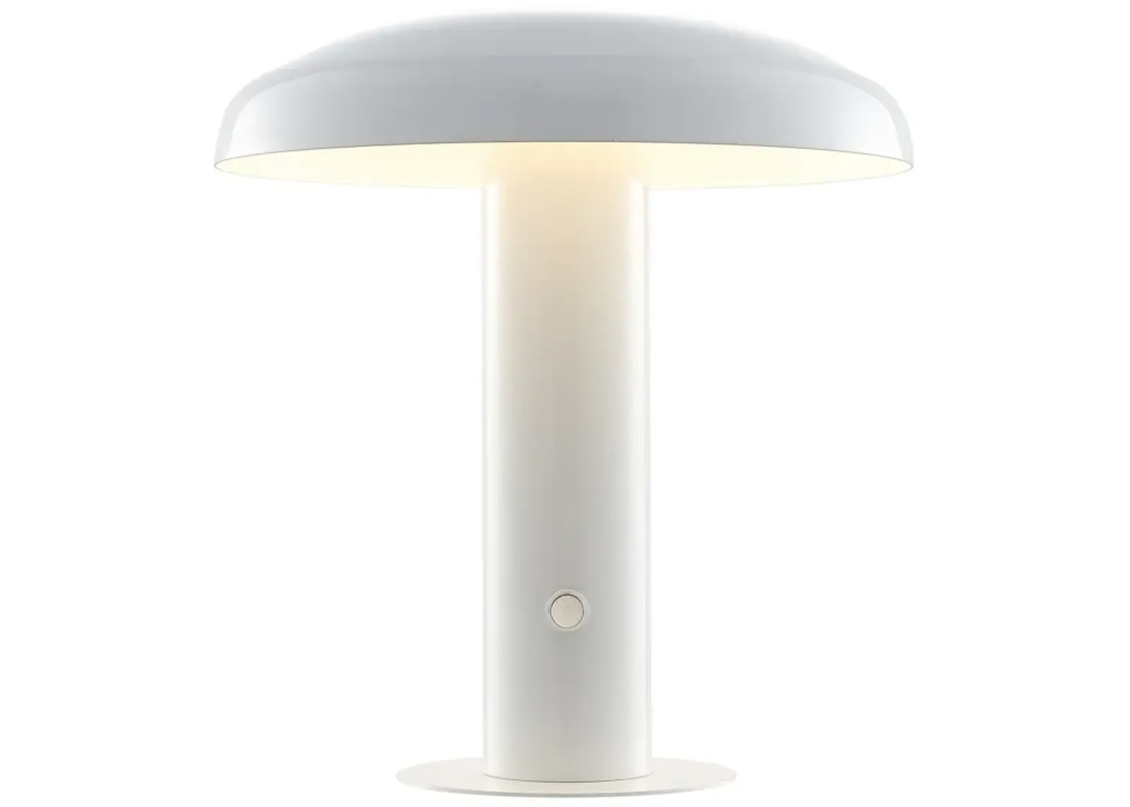 Suillius Contemporary Bohemian Rechargeablecordless Iron Integrated LED Mushroom Table Lamp