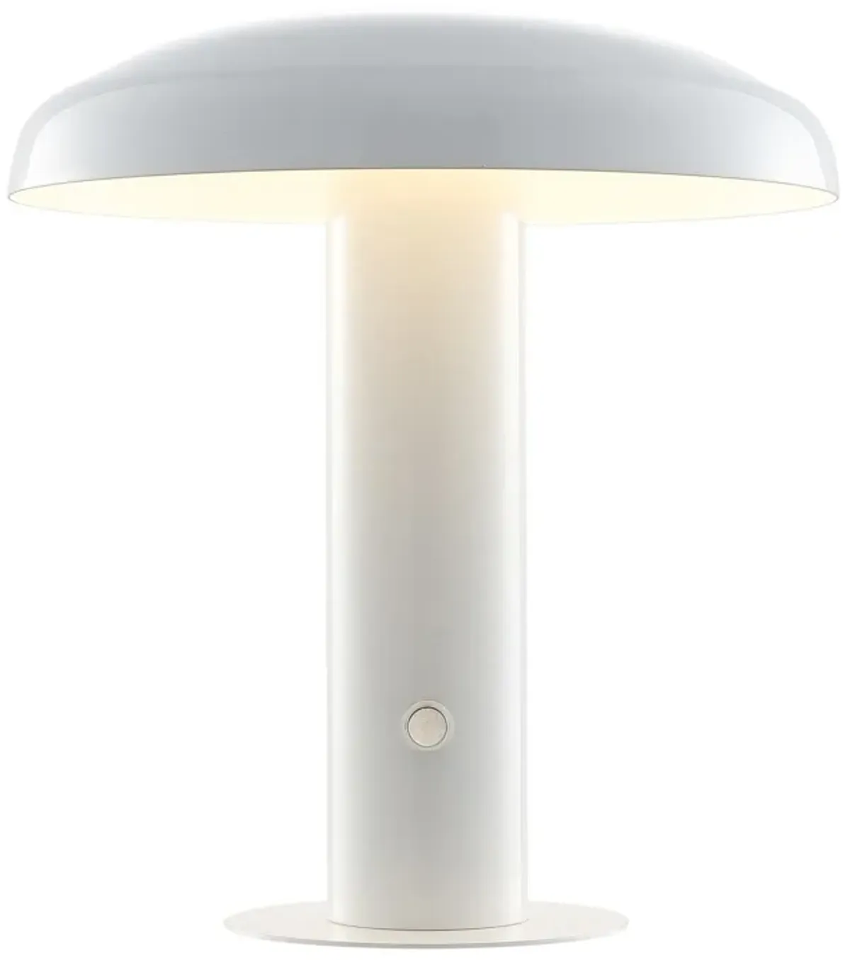 Suillius Contemporary Bohemian Rechargeablecordless Iron Integrated LED Mushroom Table Lamp