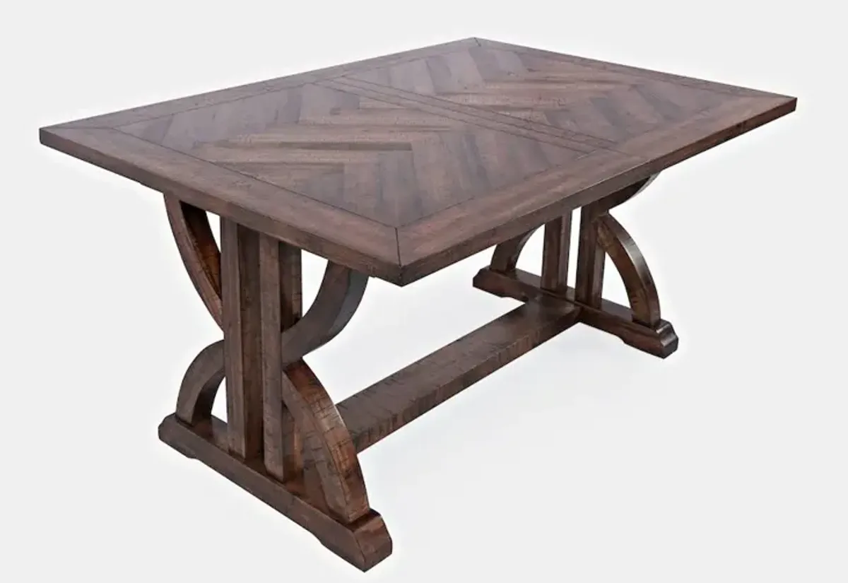 Jofran Herringbone Distressed Acacia Counter Height 78 Dining Table