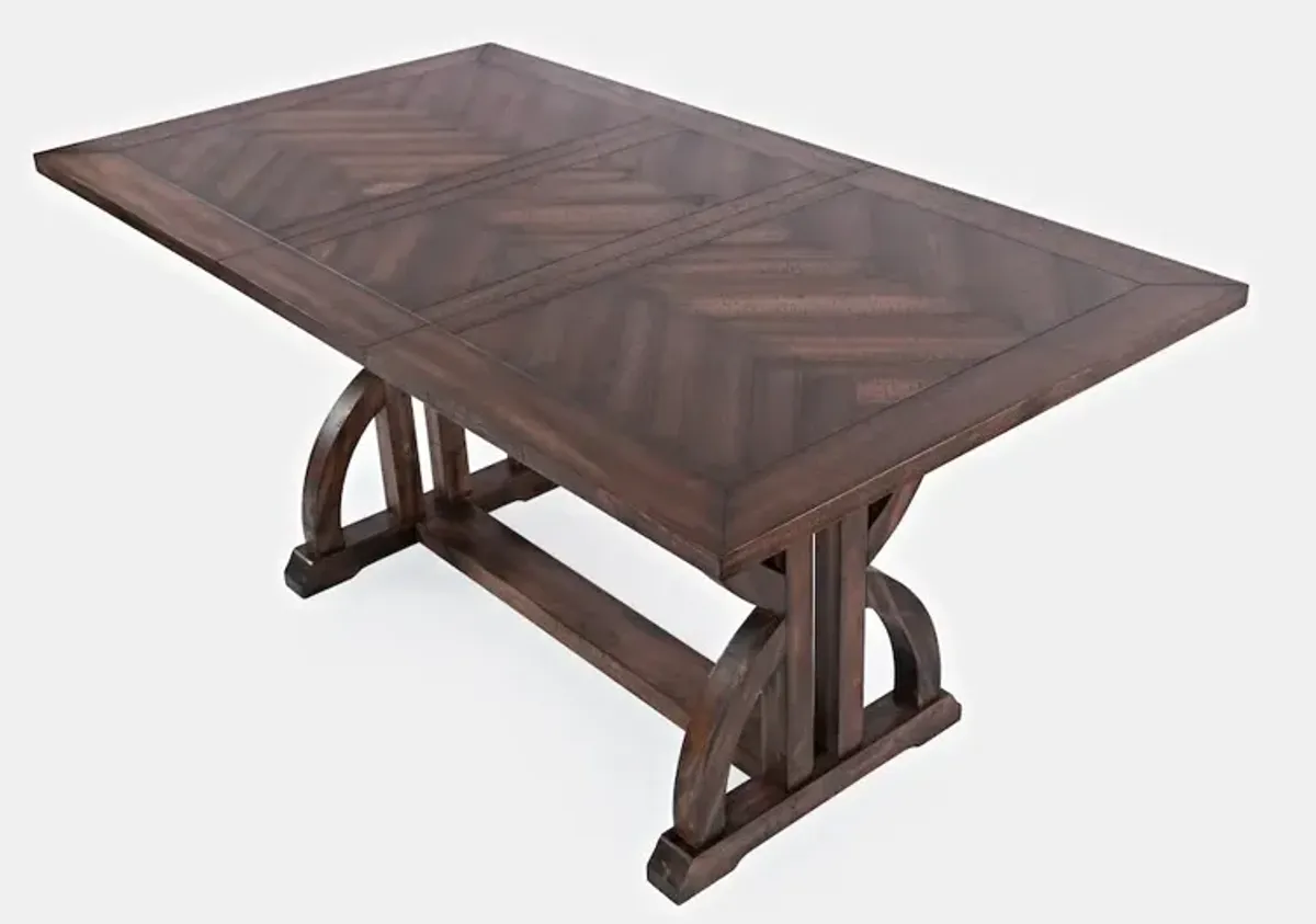 Jofran Herringbone Distressed Acacia Counter Height 78 Dining Table