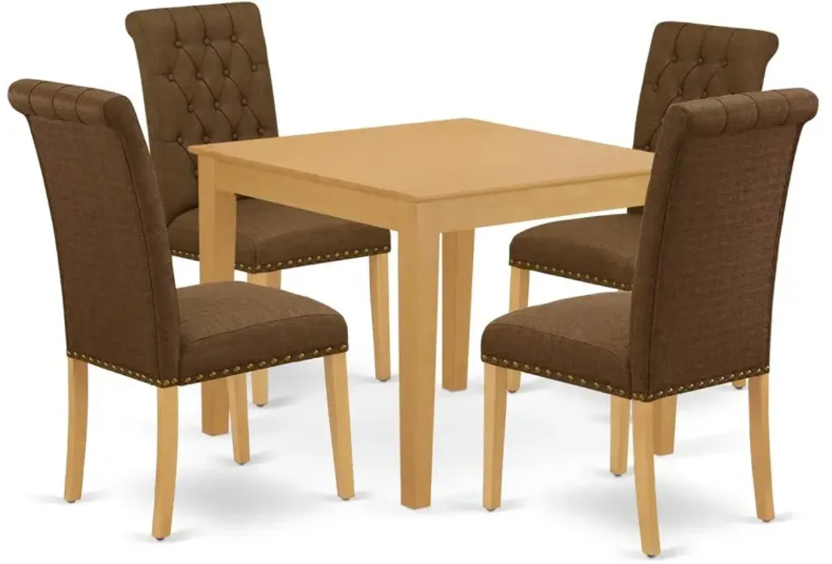 Dining Room Set Oak, OXBR5-OAK-18