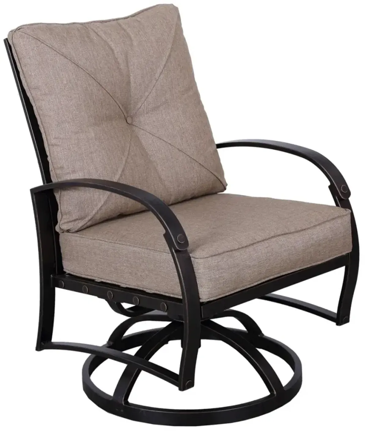 Kain Swivel Rocker Patio Dining Chair with Cushion