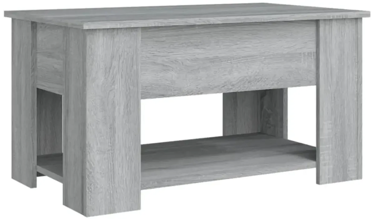 vidaXL Coffee Table Gray Sonoma 31.1"x19.3"x16.1" Engineered Wood