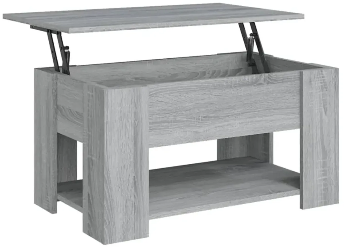 vidaXL Coffee Table Gray Sonoma 31.1"x19.3"x16.1" Engineered Wood