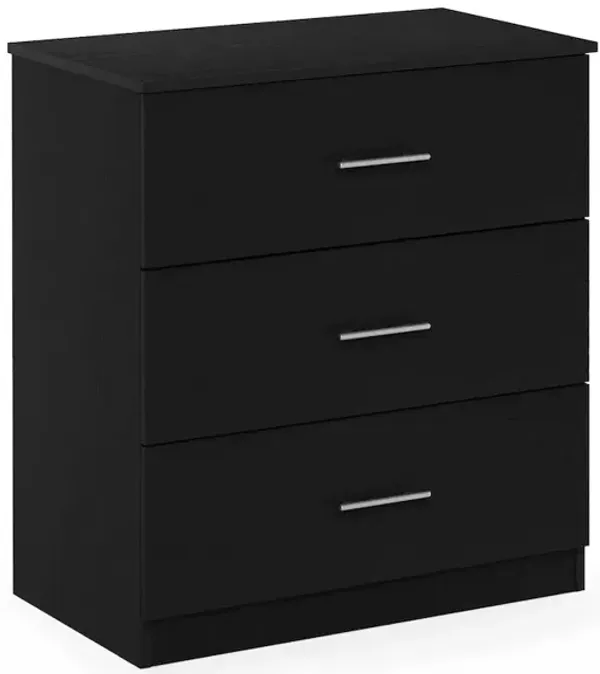 Simple Design 3-Drawer Chest Drawer, Dresser with Handle, Americano