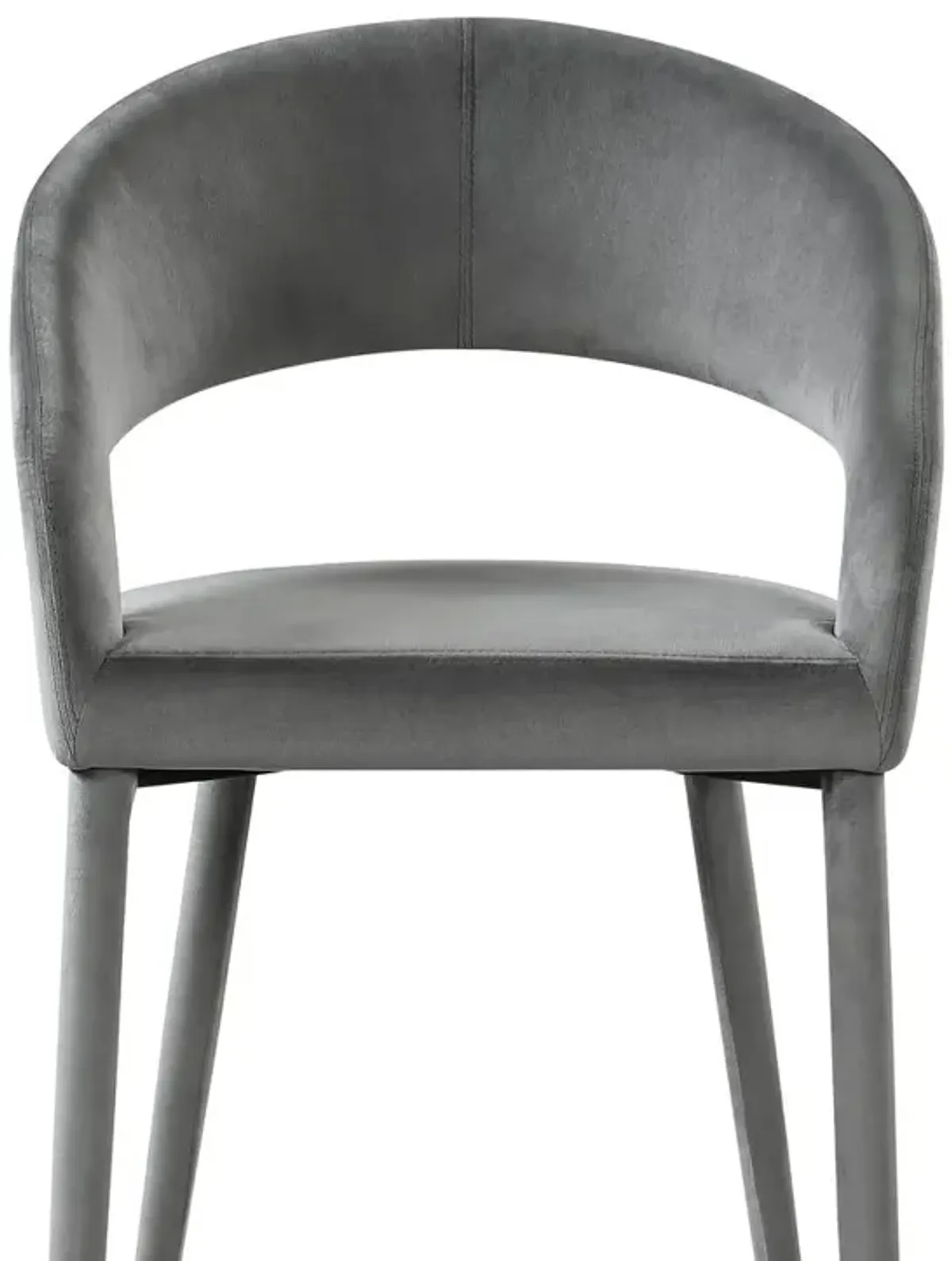 Jacques Velvet Gray Dining Chairs (Set of 2)