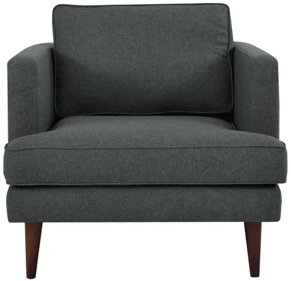 Modway Agile Upholstered Fabric Contemporary Modern Lounge Accent Arm Chair In Gray