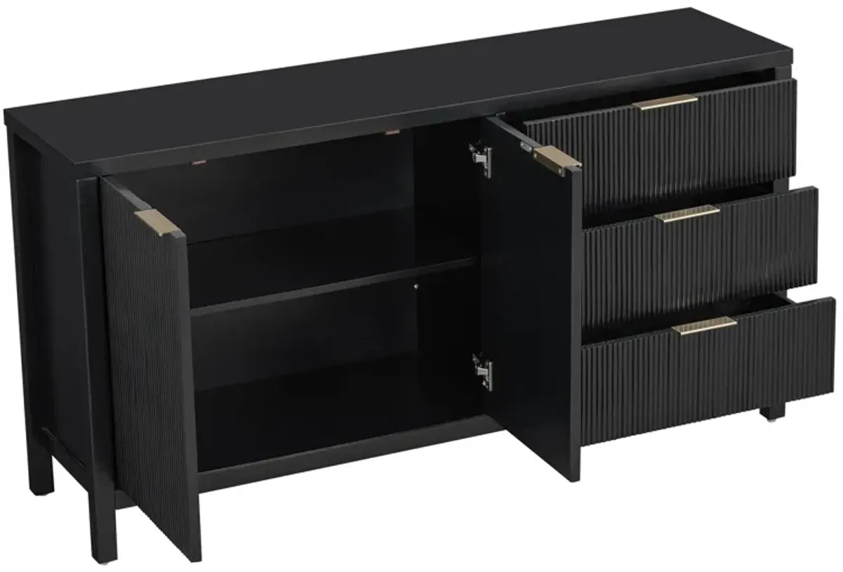Merax Wave-Pattern Sideboard Storage Cabinet