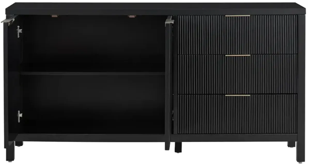 Merax Wave-Pattern Sideboard Storage Cabinet