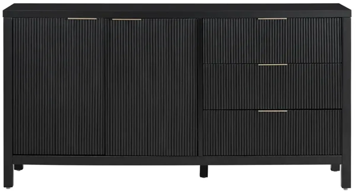 Merax Wave-Pattern Sideboard Storage Cabinet