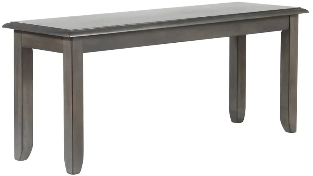 Shades of Gray Weathered Grey Dining Bench 18 in. X 42 in. X 14 in.