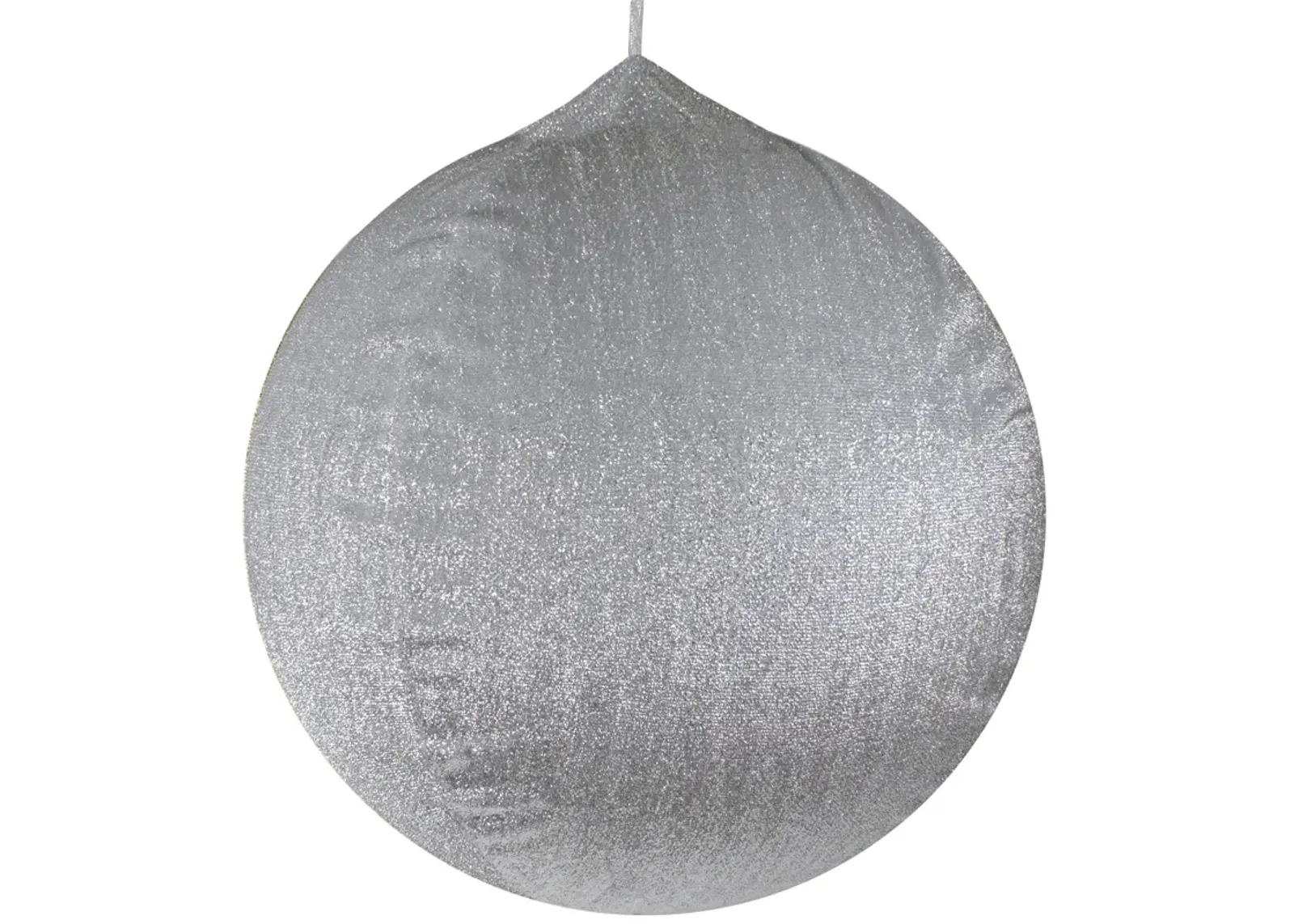 27.5" Silver Tinsel Inflatable Christmas Ball Ornament Outdoor Decoration