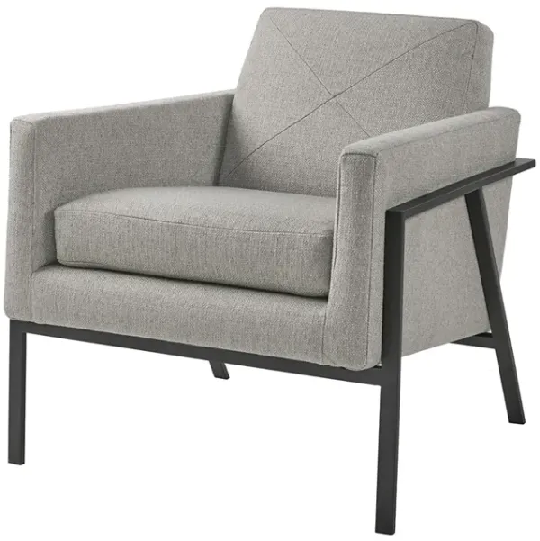 Gracie Mills Ofelia Contemporary Square Shape Seat Accent Chair