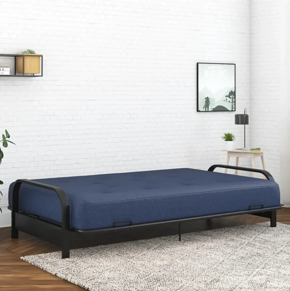 Atwater Living Bria 8" Independently Encased Coil Futon Mattress, Polyester Linen, Full