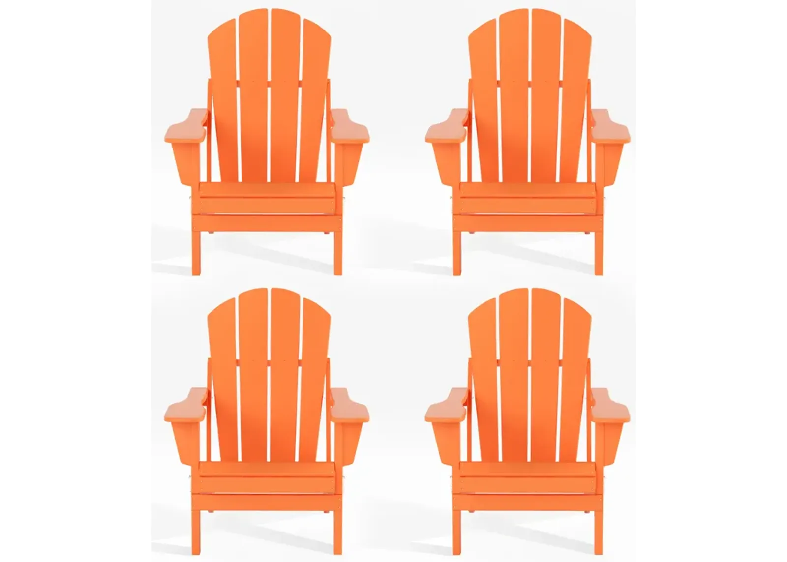 WestinTrends Outdoor Patio Folding Adirondack Chair (Set of 4)