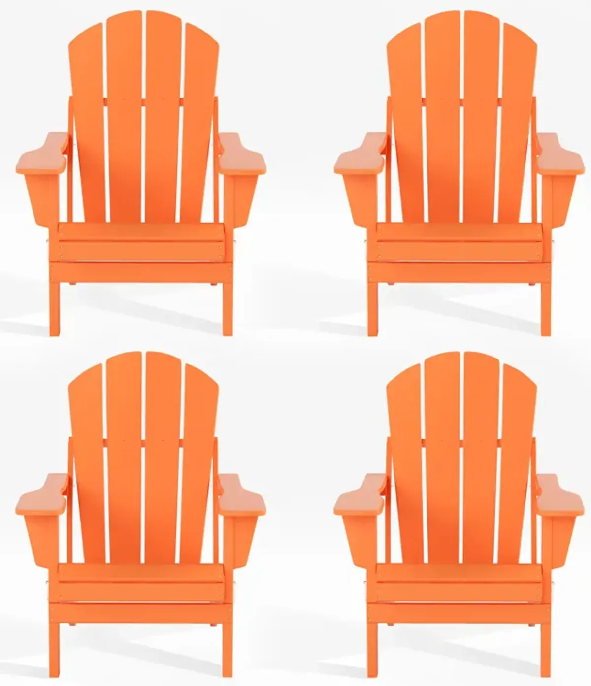 WestinTrends Outdoor Patio Folding Adirondack Chair (Set of 4)