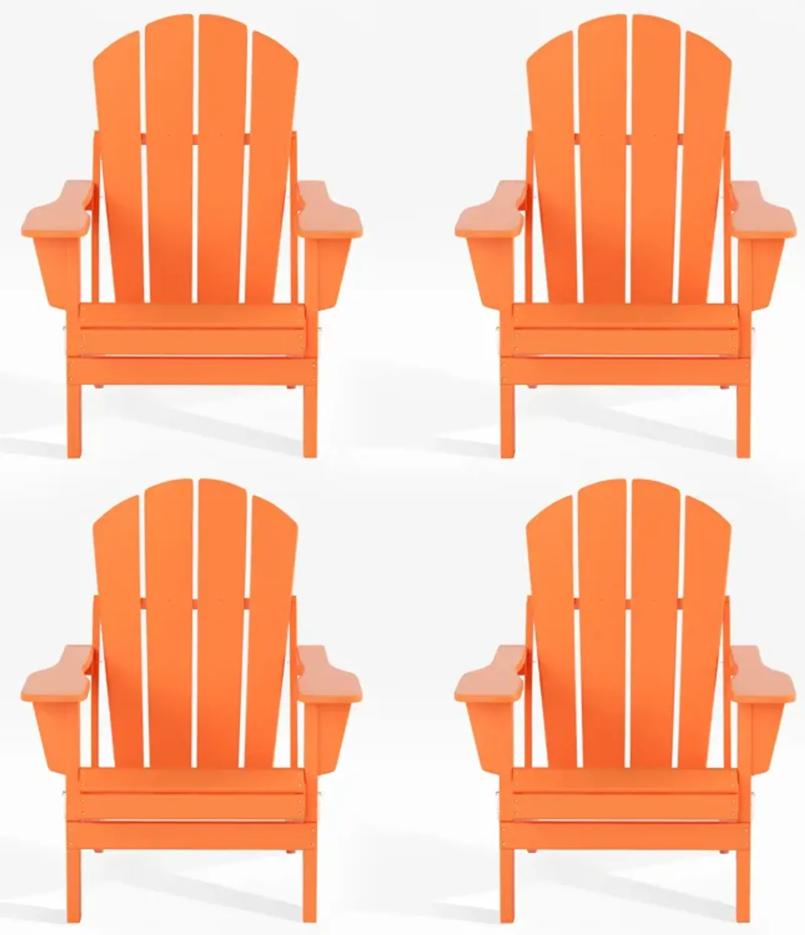 WestinTrends Outdoor Patio Folding Adirondack Chair (Set of 4)