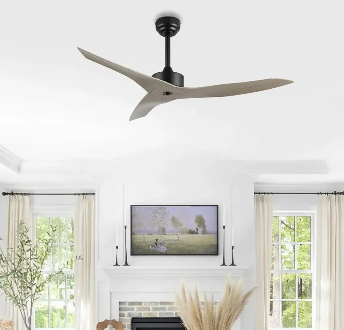 Aldrin Modern Minimalist Iron/Plastic Razor Ceiling Fan