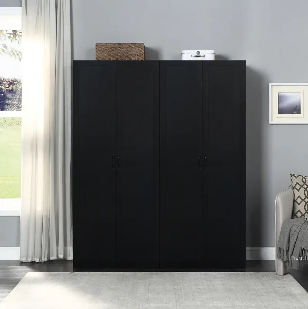 Hopkins Black Storage Closet (Set of 2)