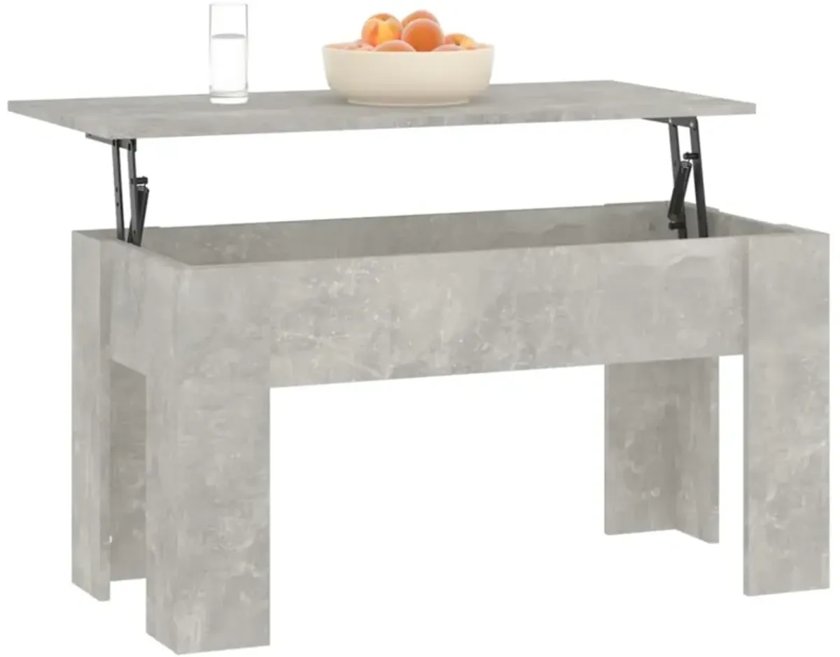 vidaXL Coffee Table Concrete Gray 39.8"x19.3"x20.5" Engineered Wood