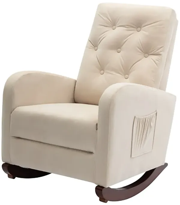 Hivvago Single Sofa Living Room Chair Lazy Recliner Comfortable Fabric High Back Armchair