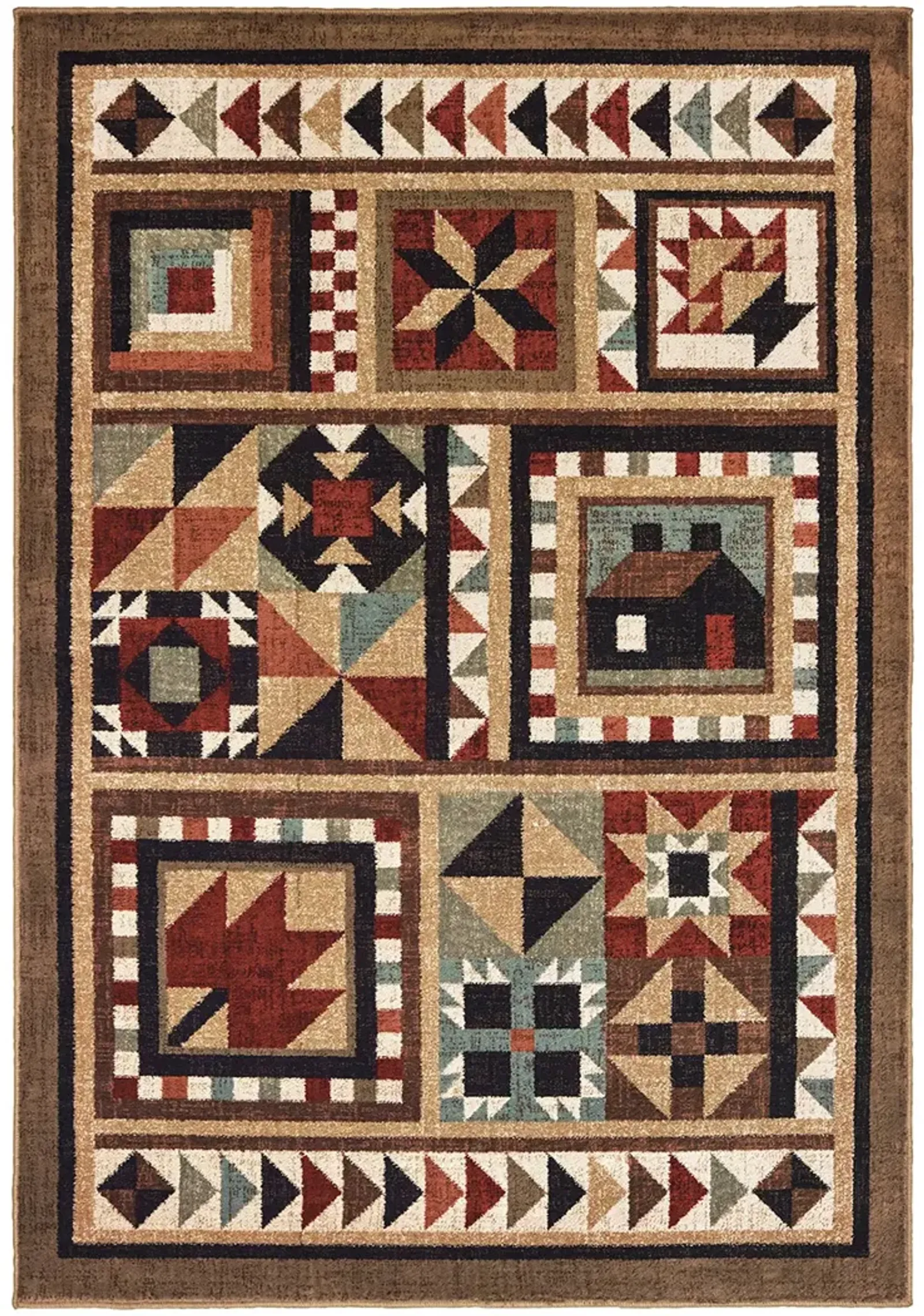 Woodlands 1'10" x 3' Brown Rug