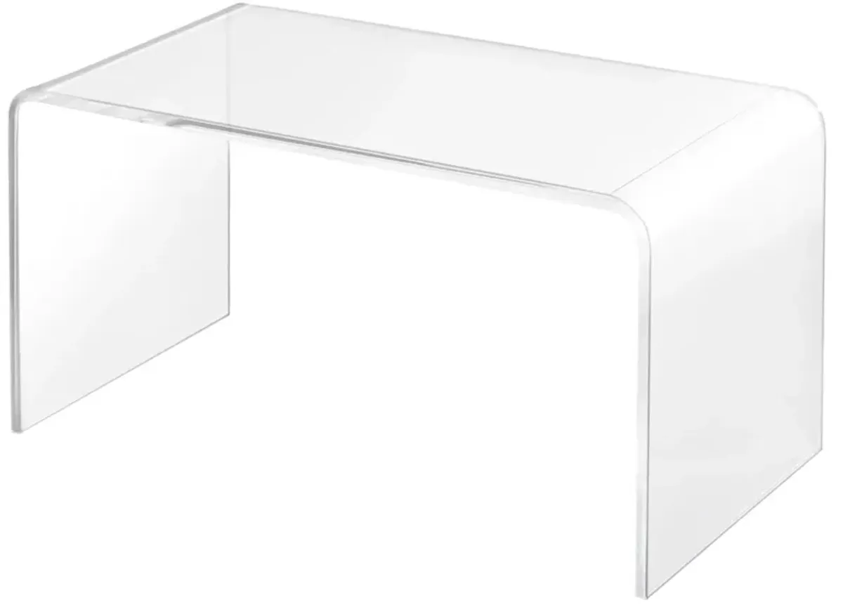 32" Long Acrylic End Side Table/Living Room Table for Indoor or Outdoor