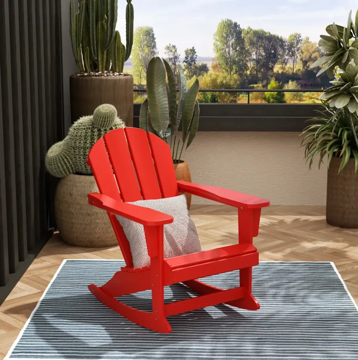 WestinTrends Classic Outdoor Patio Adirondack Rocking Chair