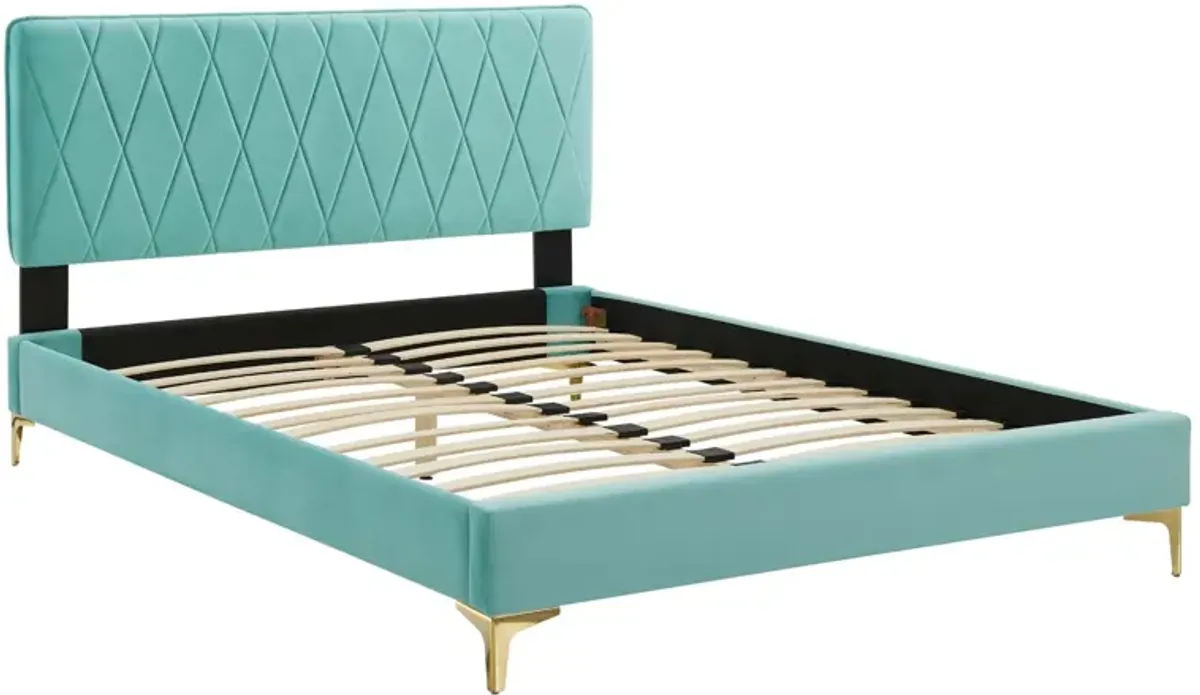 Modway - Phillipa Performance Velvet King Platform Bed