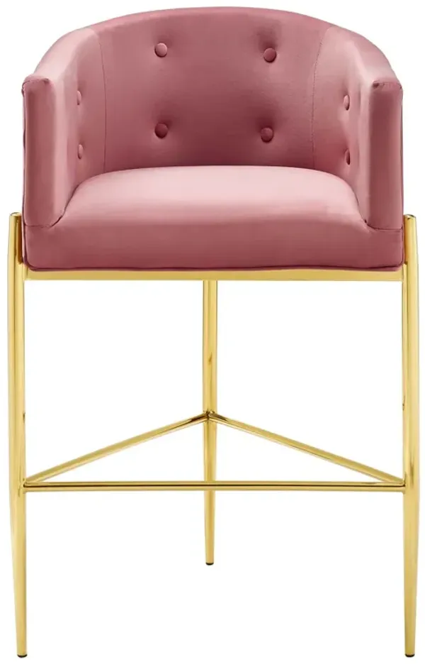 Savour Tufted Performance Velvet Bar Stool