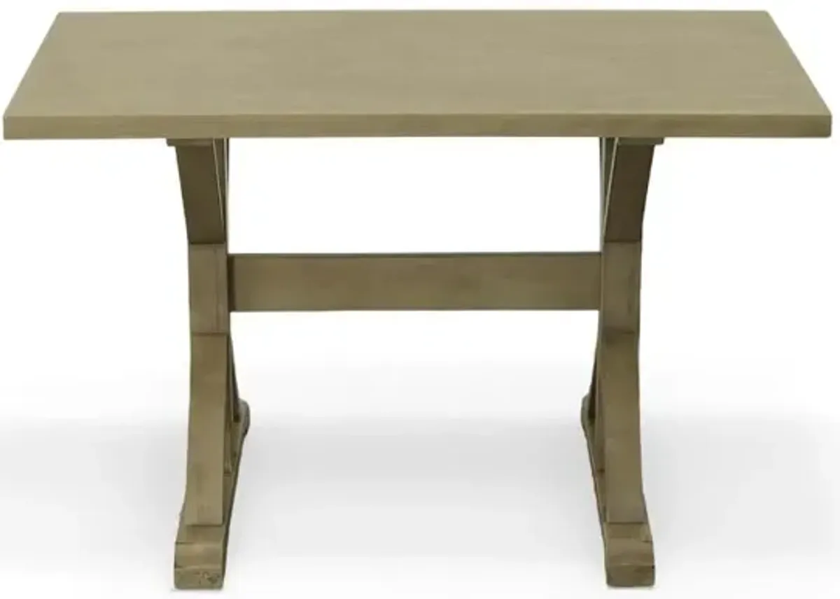 Carolina Living Florence Trestle Table - Weathered Gray