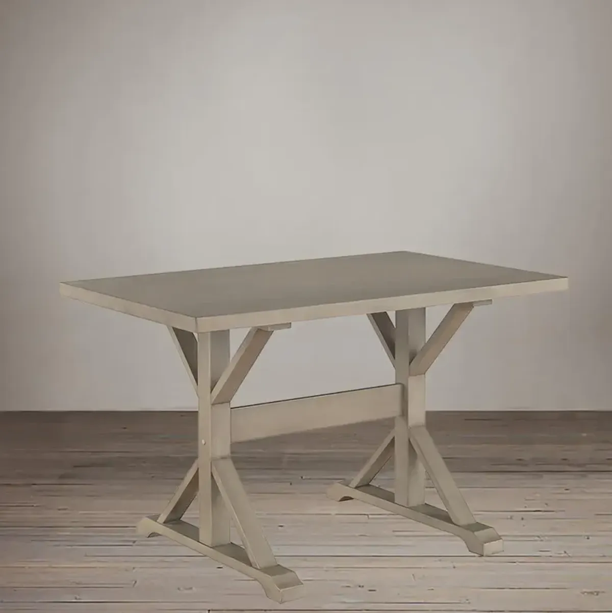 Carolina Living Florence Trestle Table - Weathered Gray