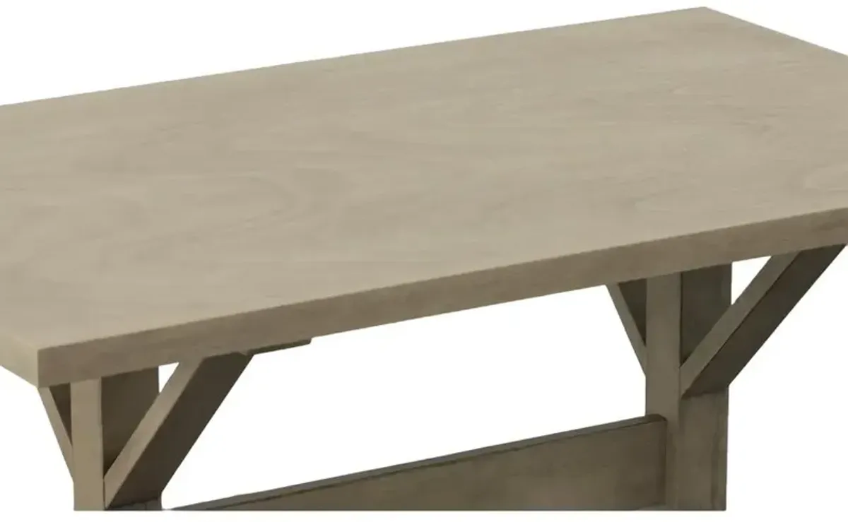 Carolina Living Florence Trestle Table - Weathered Gray