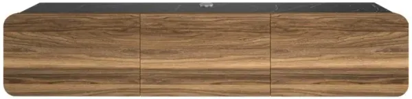 Atelier Mobili Floating TV Stand Wall Mounte for up to 80 inch TV and Under TV Cabinet (Walnut)